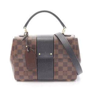 Louis Vuitton Bond Street Handbag Canvas Leather Damier Brown Black